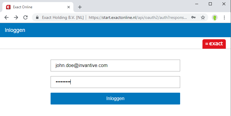get-my-report-exact-online-log-on