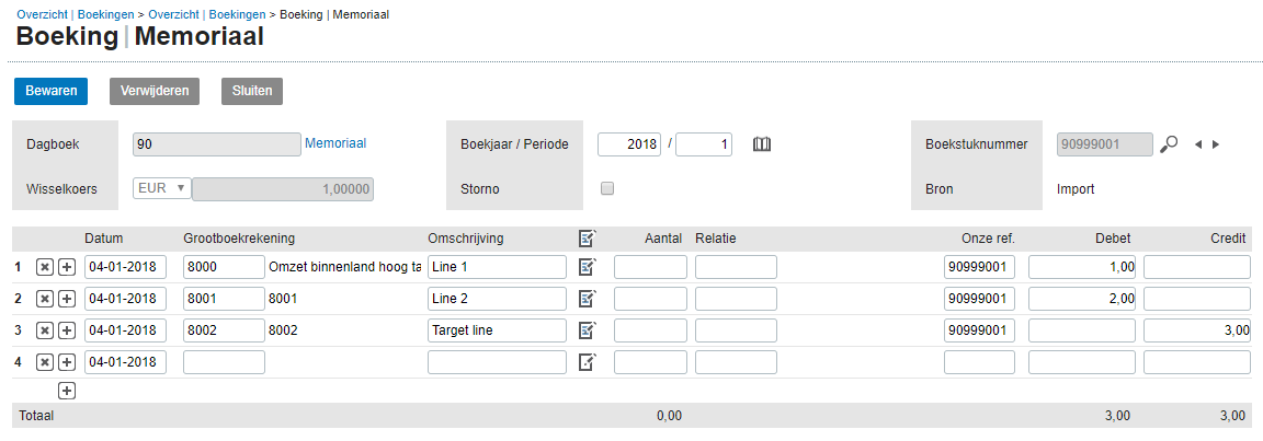Transaction line entries created in Exact Online Transaction line entries created in Exact Online