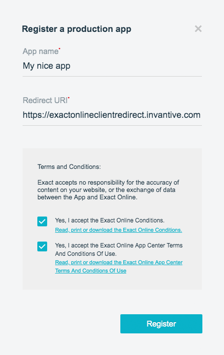exact-app-center-app-client-id