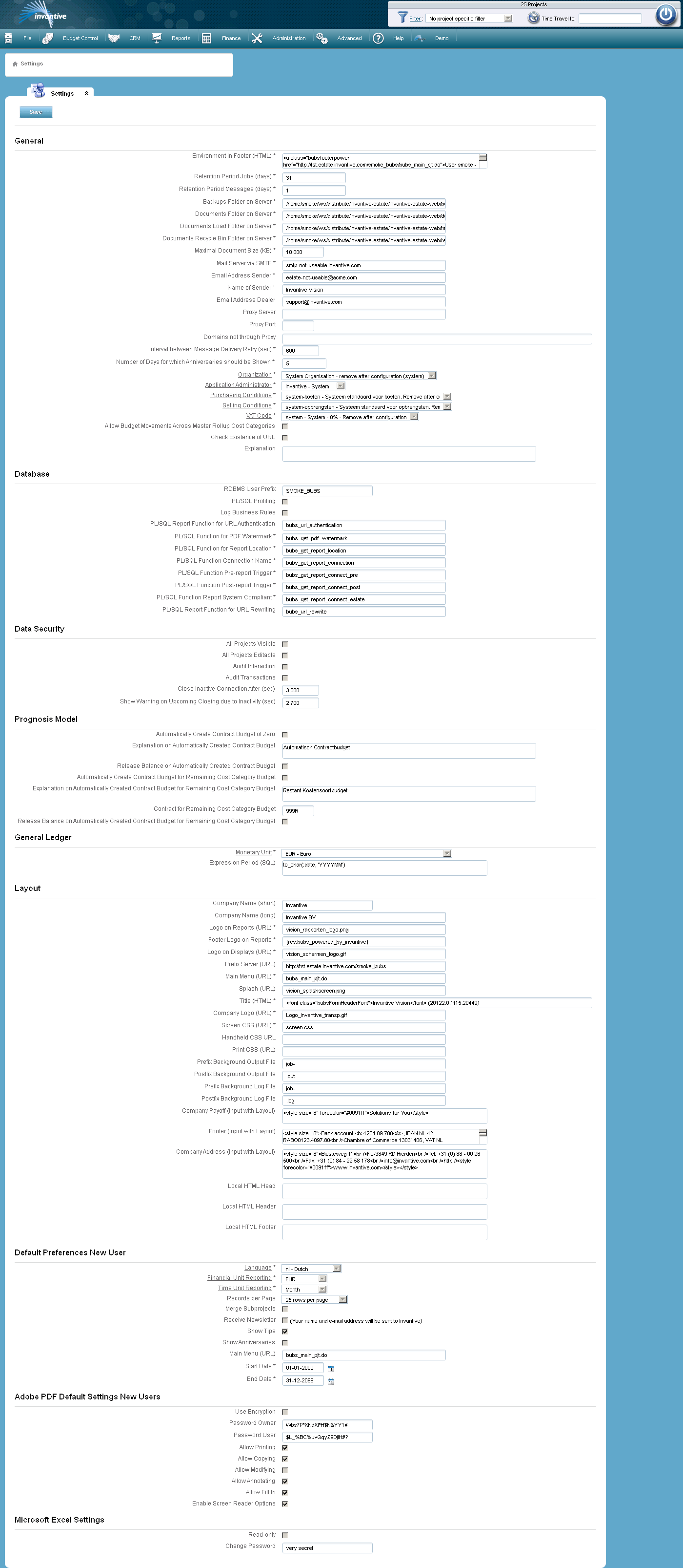 Settings Screen Settings Screen