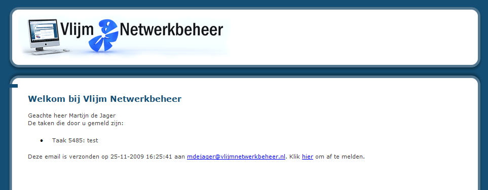 Vlijm Netwerkbeheear Newsletter with Invantive Server Pages Image