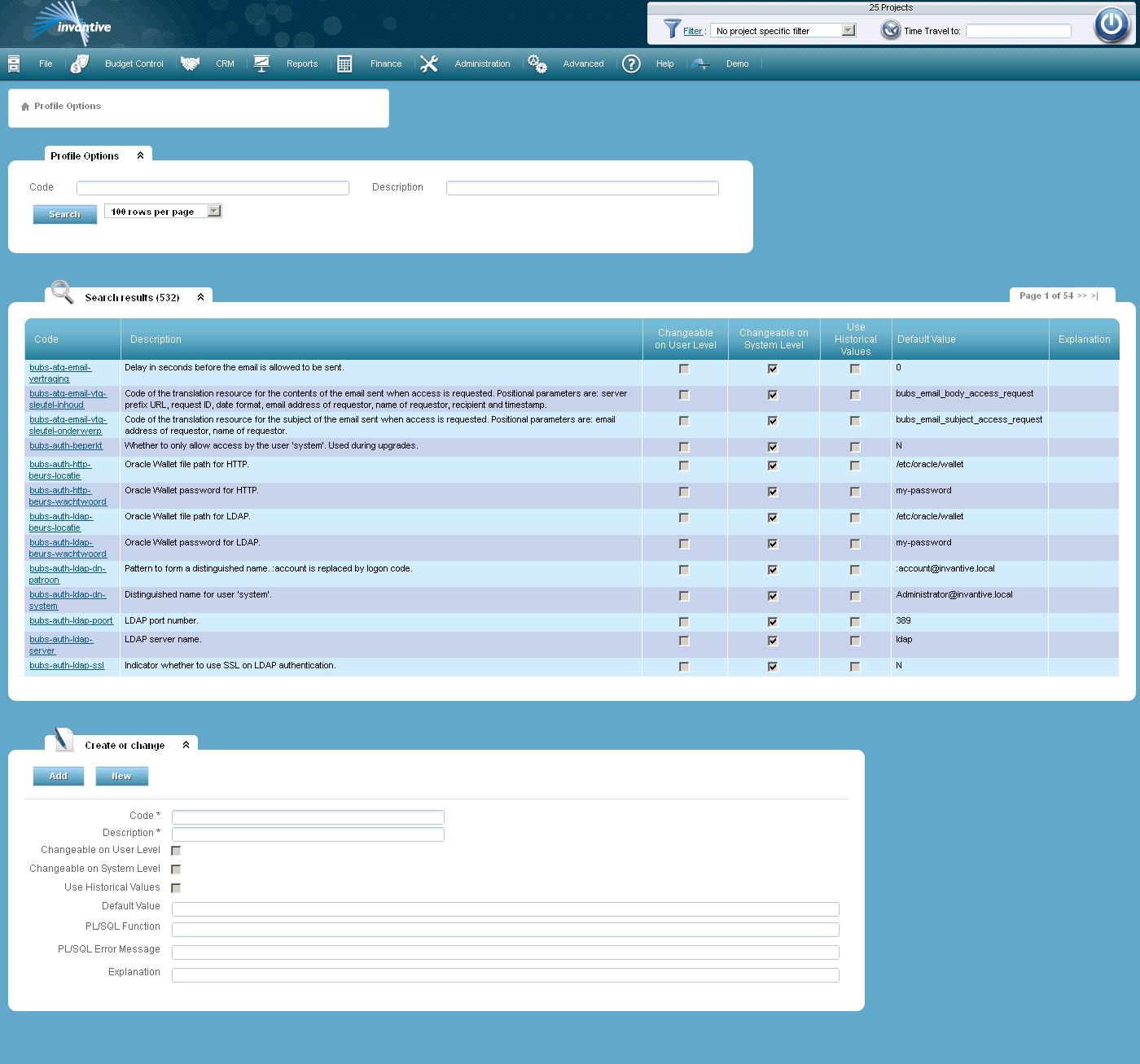 Form Profile Options Form Profile Options