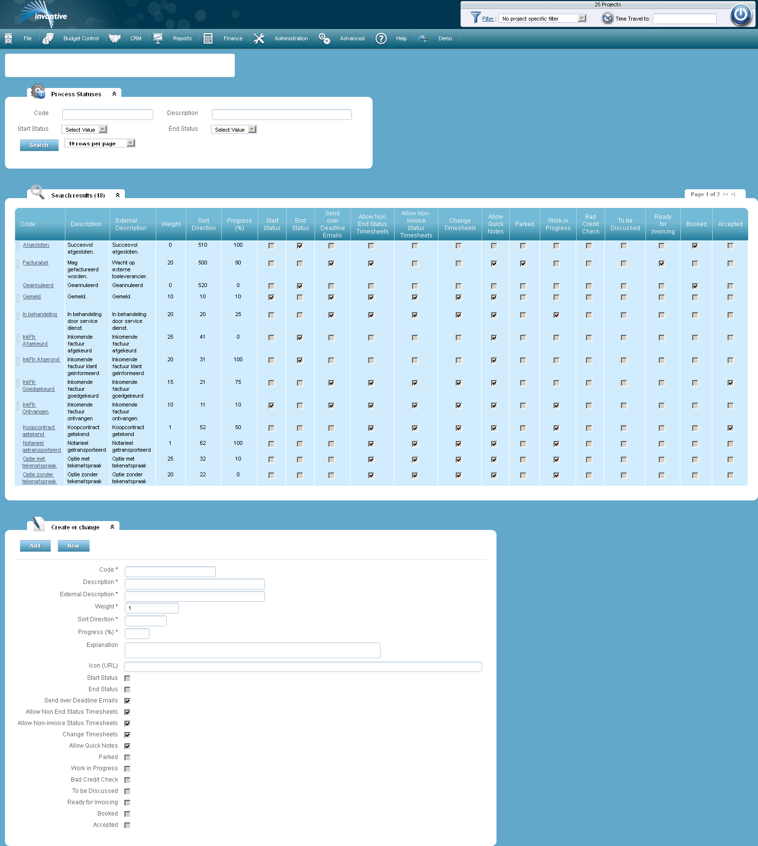 Task Statuses Screen Task Statuses Screen