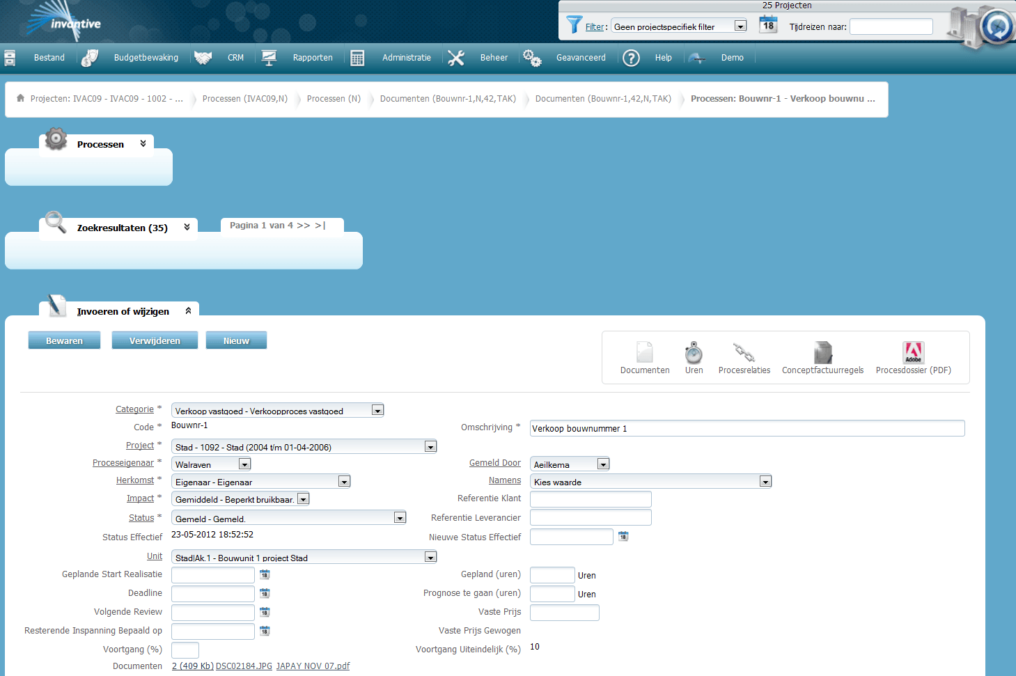 Processes with linked documents Processes with linked documents