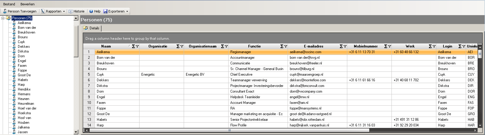 Screen Outlook Add-In Persons Screen Outlook Add-In Persons
