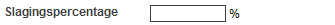Fill in success percentage Fill in success percentage